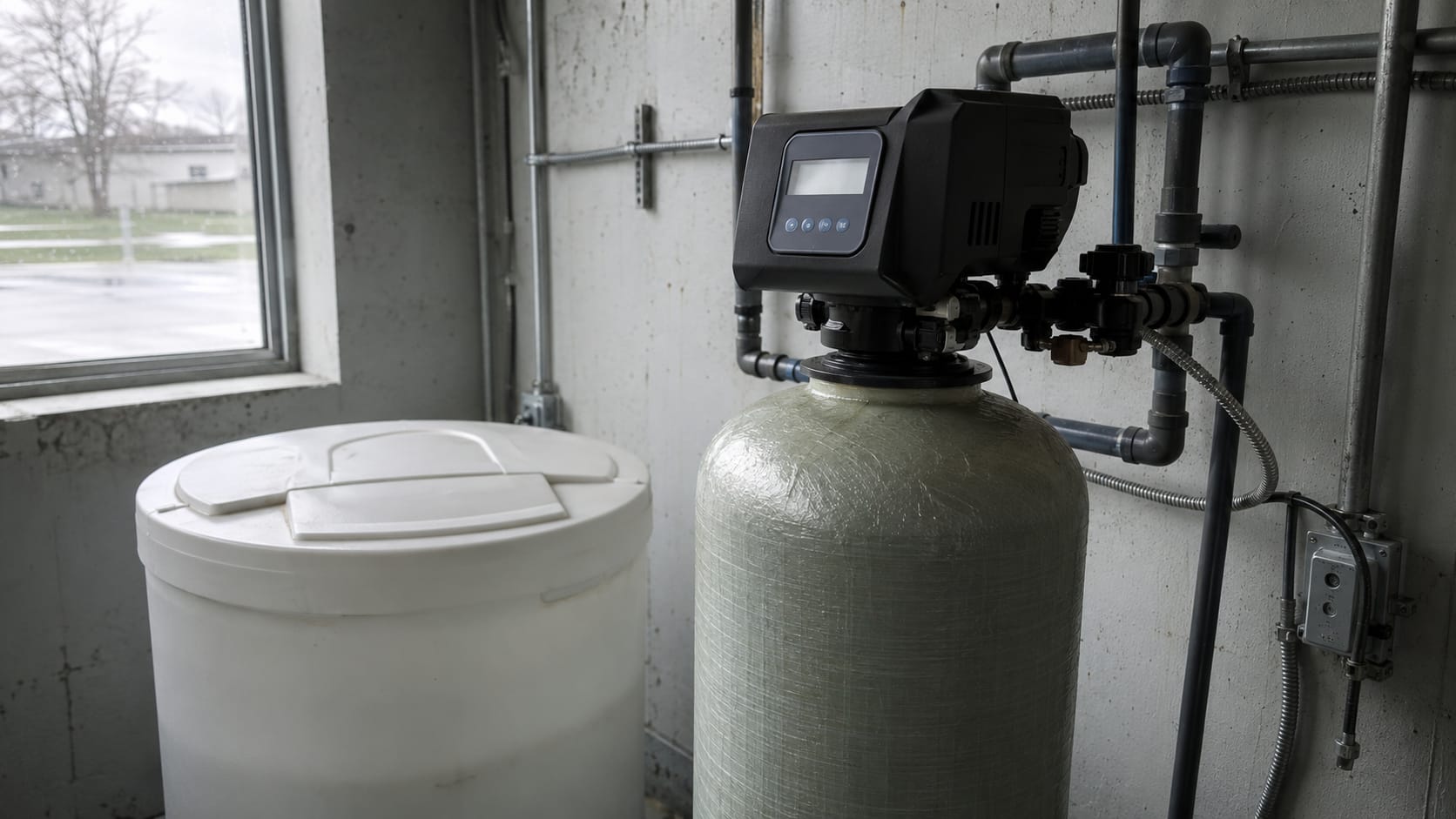 Cabezal de control de un tanque de intercambio iónico